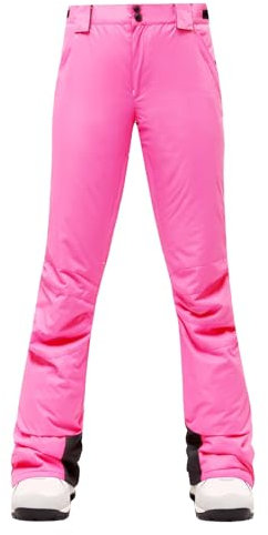 Outdoorhose Damen Gefüttert Stretch - Skihose Damen Mit Hosenträger - Schneehose Outdoor Softshellhose Wanderhose Wasserdicht Warm Outdoor-Hose Schneehose Langlaufhose Jagdhose Regenhose