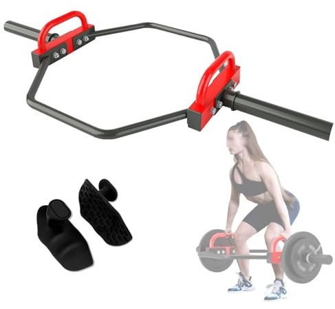 MAAOBR Olympische Trap Bar, Hexagon Dumbbell Bar Für Kreuzheben, Gewichtheben mit Schulterheben, Langhantel Hex-Stange FüR SchulterüBungen, Farmers Walk, Heimtraining(Small Hole 2.5cm)