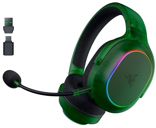 Razer Barracuda X Chroma Wireless Gaming Headset: 2.4GHz Wireless & Bluetooth - Lightweight - RGB - 40mm Drivers - Cardioid Mic - 70 Hr Battery - For PC, Mac, PS5, Switch 2, Smartphone - Phantom Green