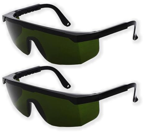 Doukesh Lunettes de Protection Laser Lunettes de Sécurité Laser Lunette Protection Lumiere Pulsee Lunette Protection UV pour Épilation Laser Lumière Pulsée 2PC