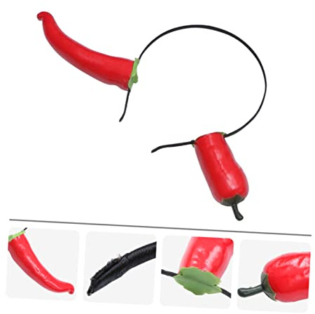 BESPORTBLE Party Haarreif Mit Pfeffer Motiv Leichtes Kopfschmuck Accessoire Für Erwachsene Lustiger Party Kopfschmuck Fest Sitzendes Stirnband Für Cosplay Und Fotospaß