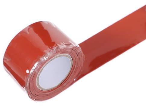 HORIALENCE Flexibles Dichtungsband aus Gummi für Leckreparatur | Selbstklebend, Rot, Silikonrubber Ausführung, Geeignet für Wasser und Abflussundichtigkeiten