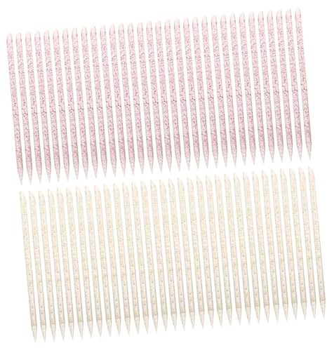 DECORNIJIA 600 Pièces Bâtons Pousse Cuticules et à Points pour Pose Accessoires pour Soins Ongulaires et Décorations DIY