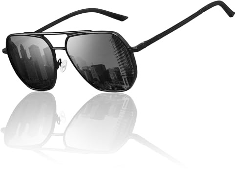 Glapeame Sonnenbrille Herren polarisiert UV400 Schutz Rechteckig Sonnenbrillen Klassisch Unisex sunglasses men für Fahren Golf Angeln,02A01