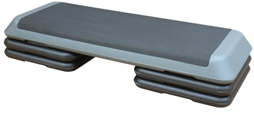 Aerobic Stepper 3-fach Höhenverstellbar Steppbrett 10/15/20 cm, Stepbench für zuhause bis 200 kg, Rutschfest Trainingsgerät