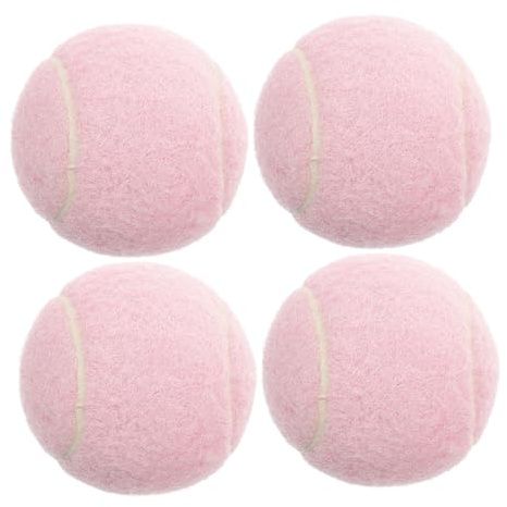 SUPVOX 4 pezzi Palle Tennis in Gomma Rosa per Allenamento Femminile Principianti Palline Tennis Morbide e Leggere per Pratica Indoor e Outdoor Migliorano Coordinazione e Velocità