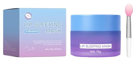 Läppmask 15g Fyllande Dubbelfärg Kräm | Nattläppmask Med Silikonborste För Kvinnor Män Spruckna Läppar Läppvård Smink