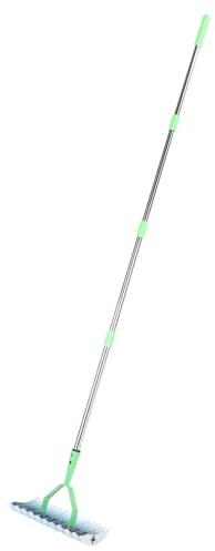 Rastrillos De Paja para CéSped, 170 Cm, 4 Secciones, Rastrillo De CéSped De Acero Inoxidable para Quitar Hierba Muerta, Peinar, Airear El Suelo del JardíN