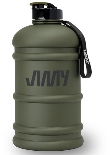 JIMY FITNESS 2.2L Water Bottle with Pop-Open Cap - Large Extra-Strong Leakproof BPA-Free Gym Bottle, Impact-Resistant Sports Water Bottle for Gym & Outdoor Use (Green)