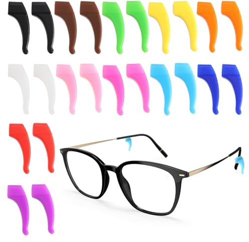 12 Color Glasses Grips Behind Ears Anti Slip Hook, Silicone Glasses Ear Grips, Holder Eyewear Retainer for Sunglasses, Anti-Slip Eyeglass Protectors Ear Hooks for Kids and Adults