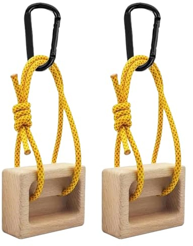 Klettergriffbrett – 4,13 Zoll Großes Hangboard Aus Holz | Tragbarer Grifftrainer – Robustes Klimmzugdesign Aus Holz Mit Glatter Oberfläche Und Tragebändern, Ideal Zur Verbesserung Der Hand- Und Untera