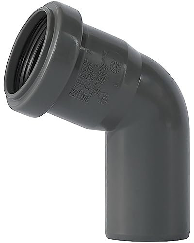 Rohrbogen 40mm passend zu Abwasserrohr zur Entwässerung Bogen 67 Grad, Kunststoffrohr