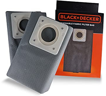 Black+Decker, Washable Fabric Filter Bag, Fabric, Grey
