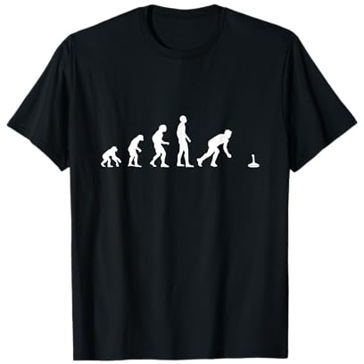 Eisstock Stocksport Stockschießen Evolution Entwicklung T-Shirt