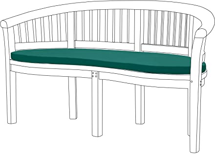 Gardenista Gebogene Banana-Bankauflage | Outdoor Indoor Bankpolster | Wasserabweisende Gartenbankauflage rutschfeste Bankpolster | Langlebige Stuhlkissen,Einfach zu reinigen Bankkissen (Grün)