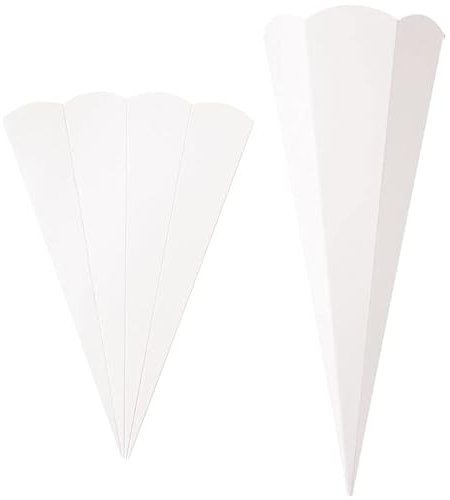 PAINT IT EASY NEU Geschwister-Schultüte Rohling mit Steckverschluß, Stabiler Karton 400g/qm, 6-eckig, 41 cm, 1 Stück, Weiß