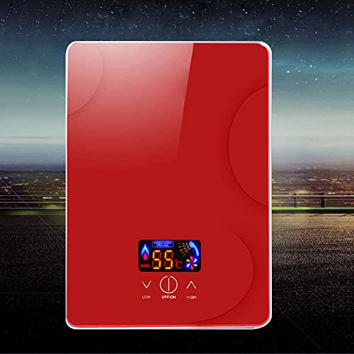 6500W Scaldabagno Elettrico Istantaneo Riscaldatore Acqua Piatto con Testa Doccia per Caldaia Singola Cucina Bagno Rression