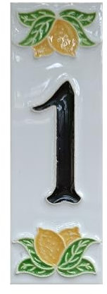 Italienische handbemalte Zitronen-Keramikfliesen mit der Option von Rahmen (Nummer 1 Fliese)