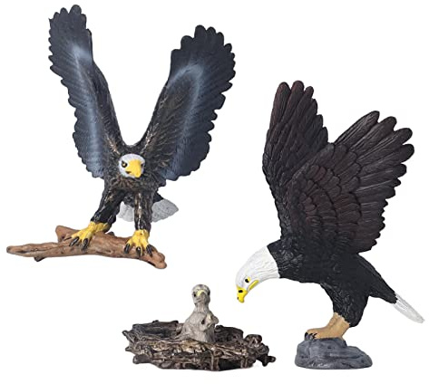 Gonetre Simulierte Adlerfigur Simulierte Adlerfigur Niedliche Lebensechte Vogelfiguren Vögel Tierfiguren Spielzeug Kinder Lernspielzeug
