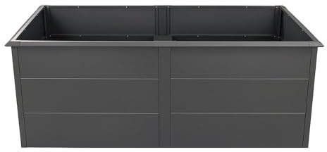 WESTMANN Hochbeet 200x100x77 cm Anthrazit Metall Pflanzbeet für Balkon