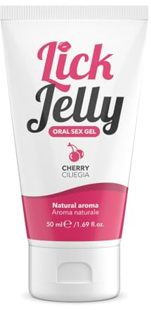 INTIMATELINE | Lick Jelly – Essbares Gleitgel auf Wasserbasis, nicht fettend und hinterlässt keine Flecken, Kirschgeschmack, 50 ml