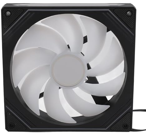 140mm ARGB PWM Chassis Fan, Customizable LEDs Quiet Cooling Fan for CPU PC Computer Case, ARGB Case Cooler Fan Up to 1850RPM, 4Pin Silent Computer CPU Cooler Fans (Regular Black)