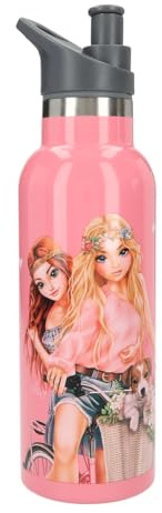 Depesche 1 Stück TOPModel Trinkflasche Edelstahl Velo Fleur 500 ml für kalte Getränk (Keine Thermotrinkflasche)