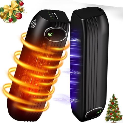 Kinder Handwärmer Elektrisch Wiederverwendbar, Tragbarer Elektrischer Handwärmer 5000mAh Taschenwärmer USB Aufladbar, Magnetisch, Type-C, Camping Geschenke für Frauen Männer
