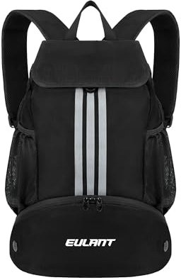 EULANT Fußball Rucksack mit Schuhfach, Multifunktionsrucksack mit bodenfach, Wasserdichter Sporttaschen für Basketball Volleyball Schwimmen Training Strand Yoga