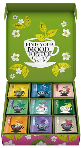 Clipper Tea Organic Herbal & Green Tea Selection Gift Box | Organic, Eco Friendly & Fair Trade | Assorted Individually Wrapped Tea Bags | 1 Sampler box with 45 Unbleached Tea Bags