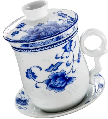 PRETYZOOM Té Taza De Té De Cerámica Filtro De Sopera Taza De Estilo Chino Clásica Para Uso Casero De Tazón De