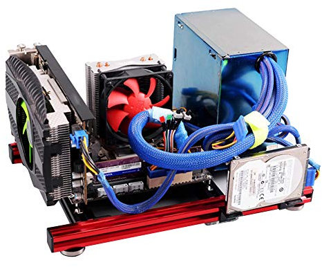 Caja de Computadora para PC con Placa Base ITX, Marco de Aleación de Aluminio Abierto para Bricolaje, Apilado, Liviano, Fácil Montaje, Aleación de Aluminio 20 * 20 de Alta