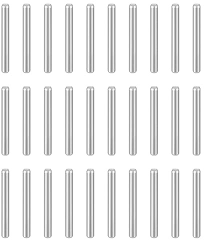 sourcing map 50pcs Dowel Pins M2(2mm) x 18mm 304 Stainless Steel Cylindrical Shelf Support Peg Pin Rod Fasten Elements for Metal Devices Wood Furniture DIY Installation, Silver
