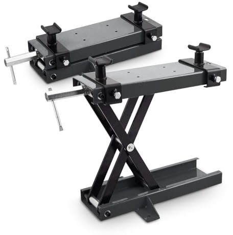 Bituxx Motorrad Heber Hebebühne Montagebock Scherenheber Montageständer Lift mit Bodenfixierung bis 500kg Grau