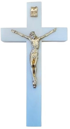 Je Vous Salue Marie Croce in alabastro