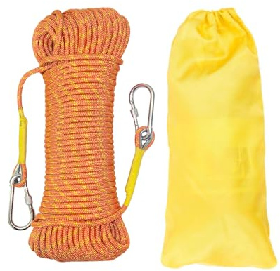 Gangying 5m Climbing Static Rope 10mm High Strength with 2 Carabiners