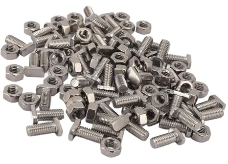 Mumusuki M6 Hammerkopfschrauben, Gewächshausmuttern Set Edelstahl M6x14 -Schrauben und Sechskantmuttern mit Hoher Festigkeit und Langer Lebensdauer Ideal für die Gartenarbeit von