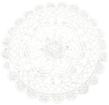 Aniyan Rundes Spitzendeckchen Häkeldeckchen aus Polyester (13cm) – Handgemachte Untersetzer für Tischdeko, Küche, Esszimmer, Café & Party Vintage Ländlicher Stil(2 Stück Weiß)