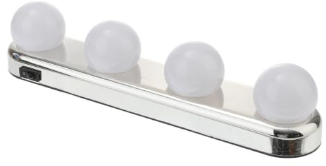 KONTONTY Luces de Maquillaje LED con Ventosa Bombillas Luz Frontal para Espejo Instalación sin Taladros Iluminación Portátil para Baño y Mesas de Maquillaje Luz white