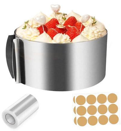Moule Gâteau Rond Extensible dia 16-30cm Cercle à Gâteau Cercle Patisserie Reglable 8cm