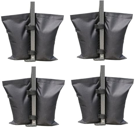 GARIOUANS Paquet De Lestage Pour Tente Et Pavillon 4 Pièces, Fixation Extérieure Pour Tonnelles Et Chapiteaux, Paquet De Sable Robuste, Facile à Remplir Attacher Au Pied, Accessoires Jardin Et Camping