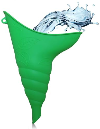 TPZORJX 1 Pieza Orinal para mujeres,Orinal plegable para mujeres,Embudo de orina reutilizable para mujeres,Vaso orinal de pie para maternidad，Verde