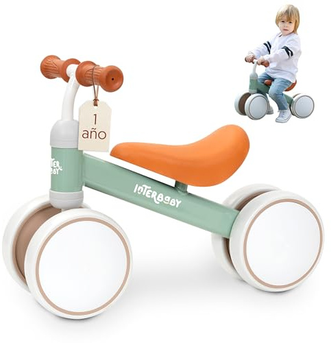Interbaby Bicicletta senza Pedali Bambino 1-3 Anni | 12-36 Mesi (Verde)