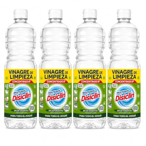 Disclin Limpiador Multiusos con Vinagre Blanco 1 L | Pack de 4 Unidades | RASMACOR