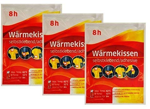 10 x Wärmepflaster selbstklebend, Wärmekissen, Wärmepad, wohltuende Wärme bis 8h