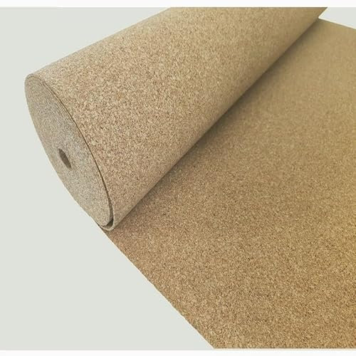 Rotolo di Sughero Supercompresso Spessore 3 mm. Rivestimento Muro Parete Fredda Tappetino Sotto Pavimento Parquet Bacheca (10 Mq)