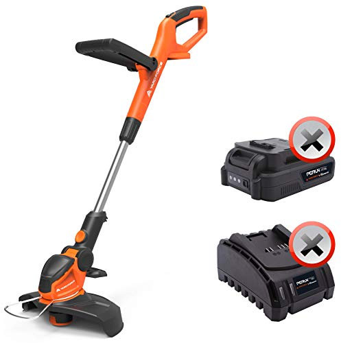 YARD FORCE 20V Rasentrimmer LT C25W, 250 mm Schnittbreite, Hilfsgriff, Einstellbarer Schnittwinkel, Teleskopschaft, 1,2 mm x 5 m Spule, Softgrip-Griff, ohne Akku & Ladegerät