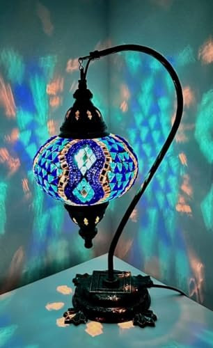 Samarkand - Lights Mosaico - Lampada da terra L lampada da tavolo lampada a mosaico blu fatto a mano lampada orientale turca marocchina decorativa mosaico lampada da tavolo