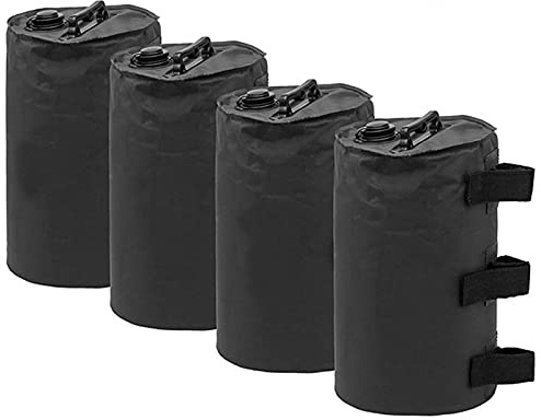 HUIKJI Baldachin Wassergewichte Tasche, Beingewichte Wassersäcke Baldachin Outdoor Gewichte Foto Video Studio Ständer Wassersäcke 4er Pack (schwarz)
