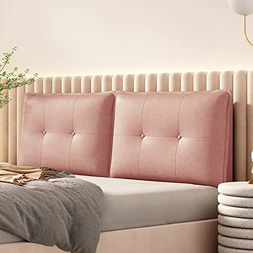 RXBD Rückenkissen am Bett, Abnehmbar Gepolstertes Kopfteil Lese-Rückenlehne mit waschbarem Stoffbezug aus Leder, Positionierung der Rückenstütze für Schlafzimmer （Größe kann angepasst Werden）